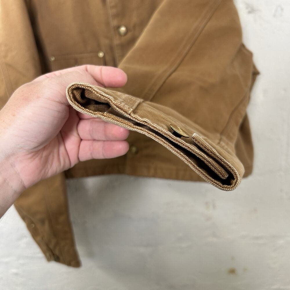 Y2K Cropped Carhartt Blanket-Lined Chore Coat “Brown” C001 - Picture 5 of 13